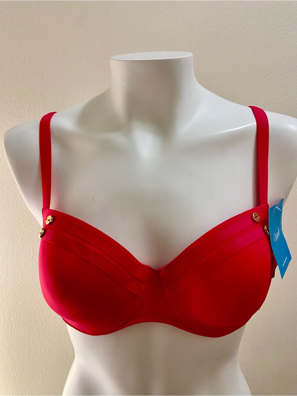 NWT Chantelle Bright Pink Underwire Swimwear Top - 34D